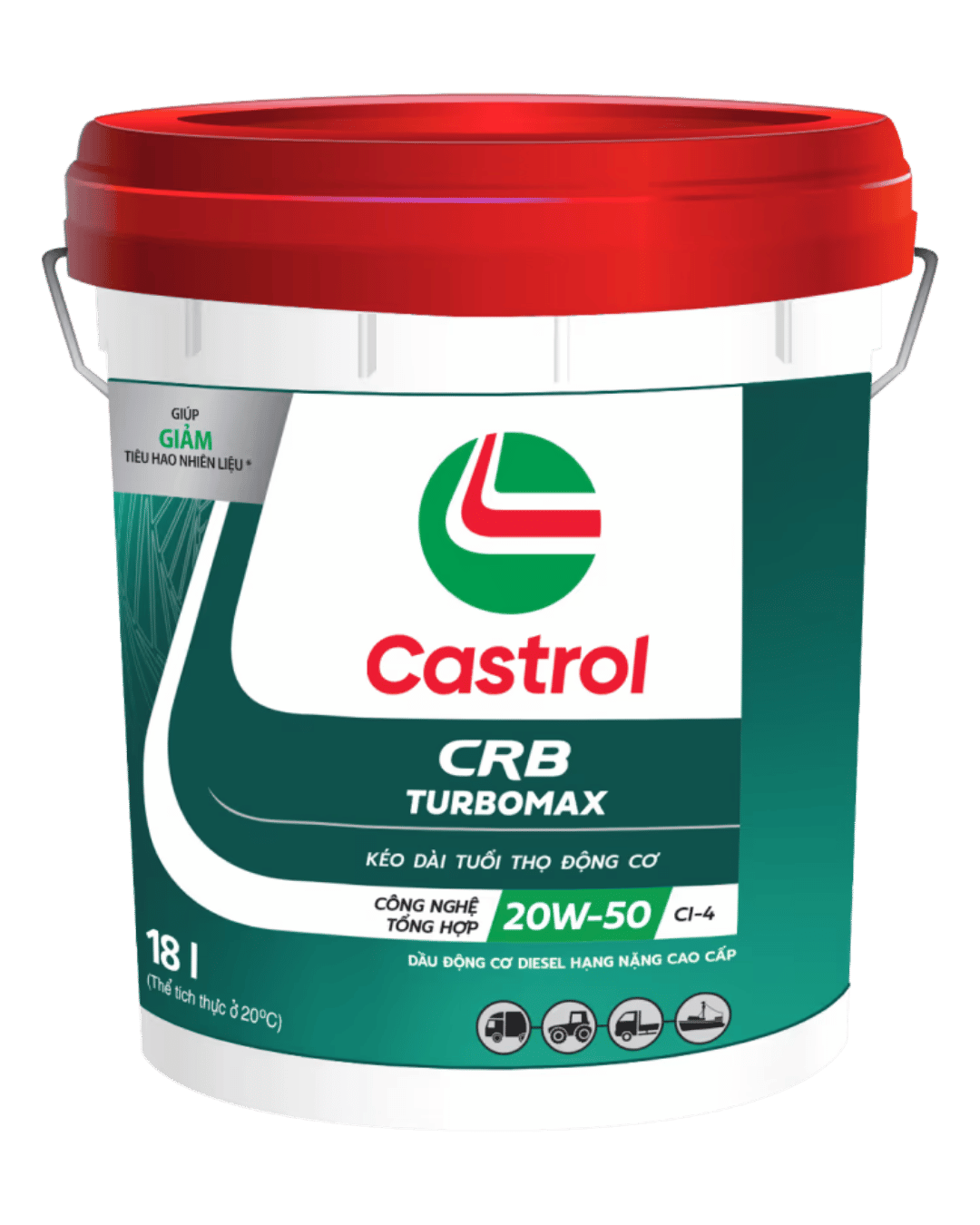 Castrol CRB Turbomax 20W-50 CI-4 Heavy Duty Diesel Engine Oil 18L